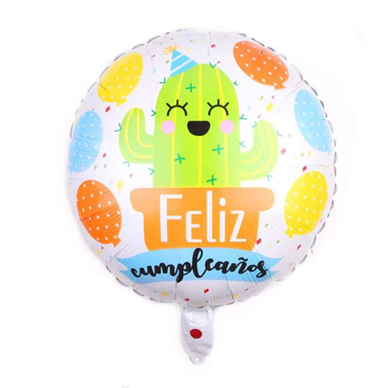 Ballon en film d'aluminium cactus, dessin animé plante, fournitures de décoration et d'arrangement pour fête d'anniversaire et mariage,