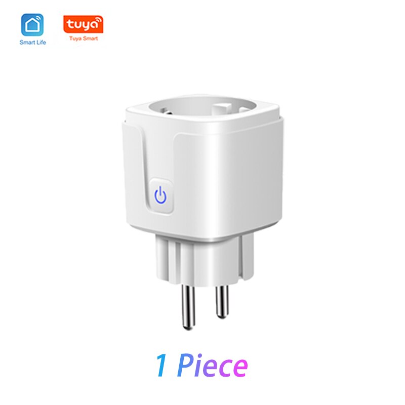 EU Standard Smart Plug WiFi Socket 16A Power Monitor Timing Function Tuya Smart Life Works With Alexa Google Home Smart Home: 1 piece