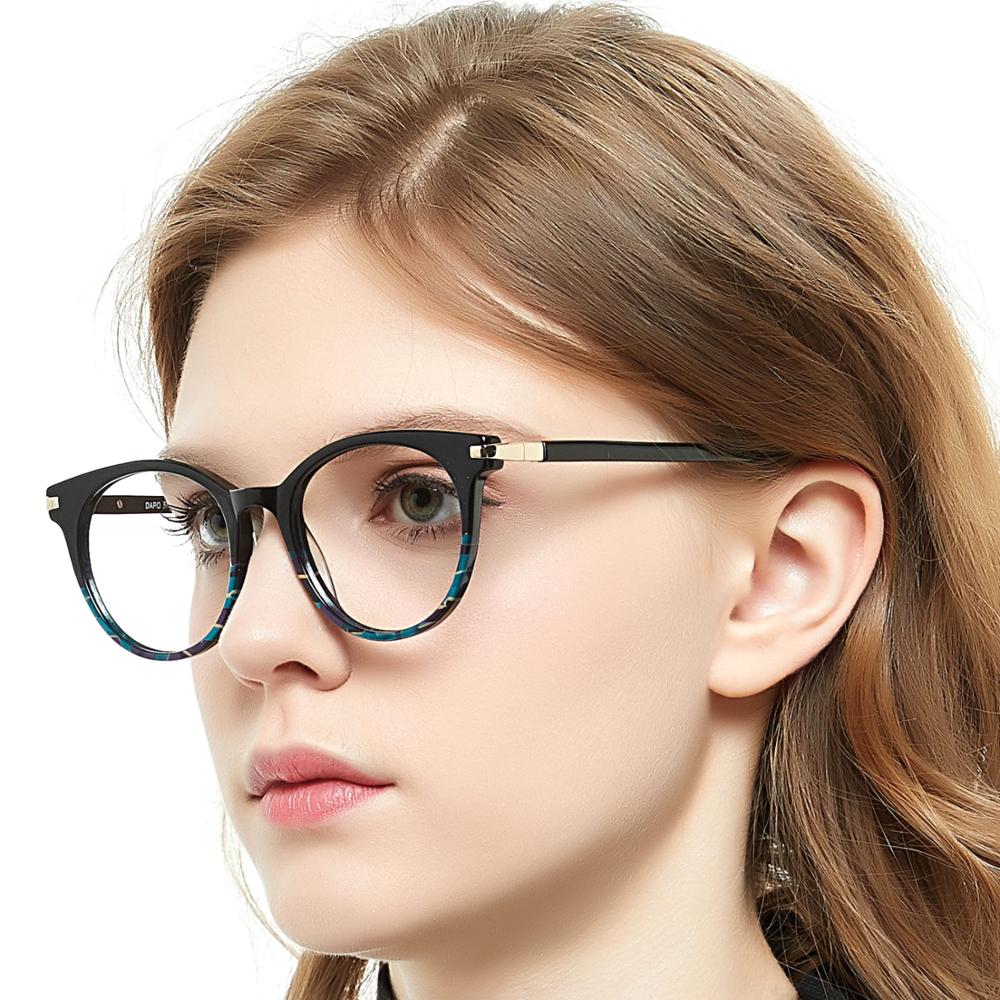 OCCI CHIARI Computer Glasses Frame Blue Light Glasses Round Eyeglasses Woman Transparent lens Myopia Eyewear Optical Spectacles