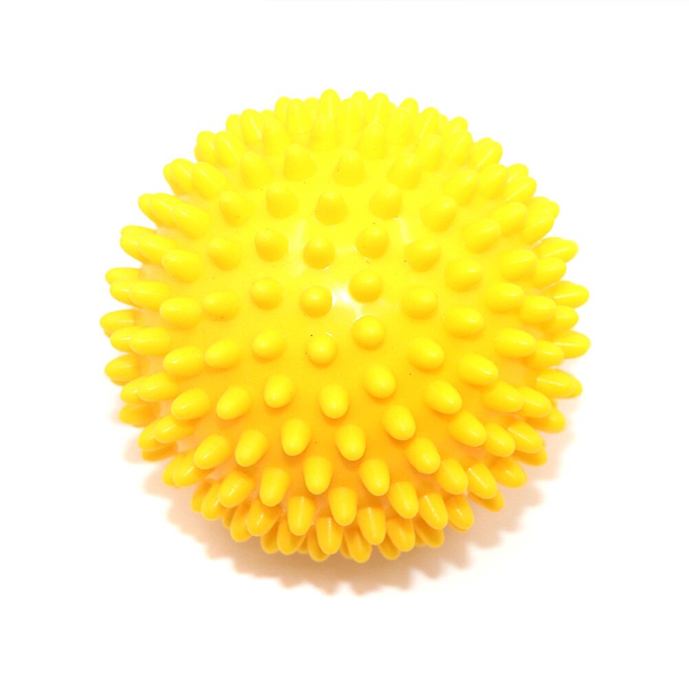 Durable PVC Spiky Massage Ball Trigger Point Sport Massage Ball Roller Pain Relief for Body Yoga Fitness Pilates Muscle Foot: yellow  9cm