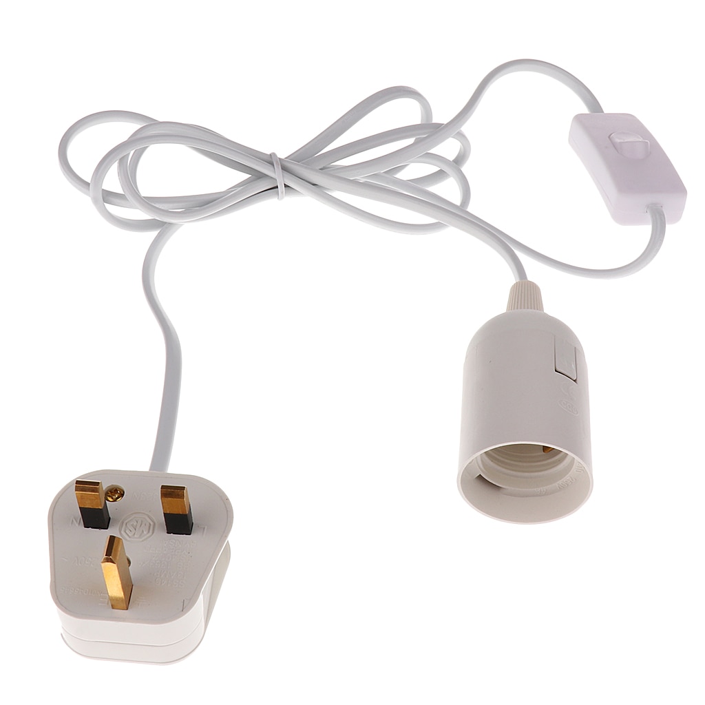 Cable Plug in Pendant Light Fitting with On/Off Switch E27 Holder UK