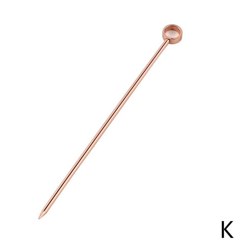 Steel Olive Needle Fruit Sign Cocktail Sign Fruit Decoration Steel Sign Bar Beverage Stirring Tool: K