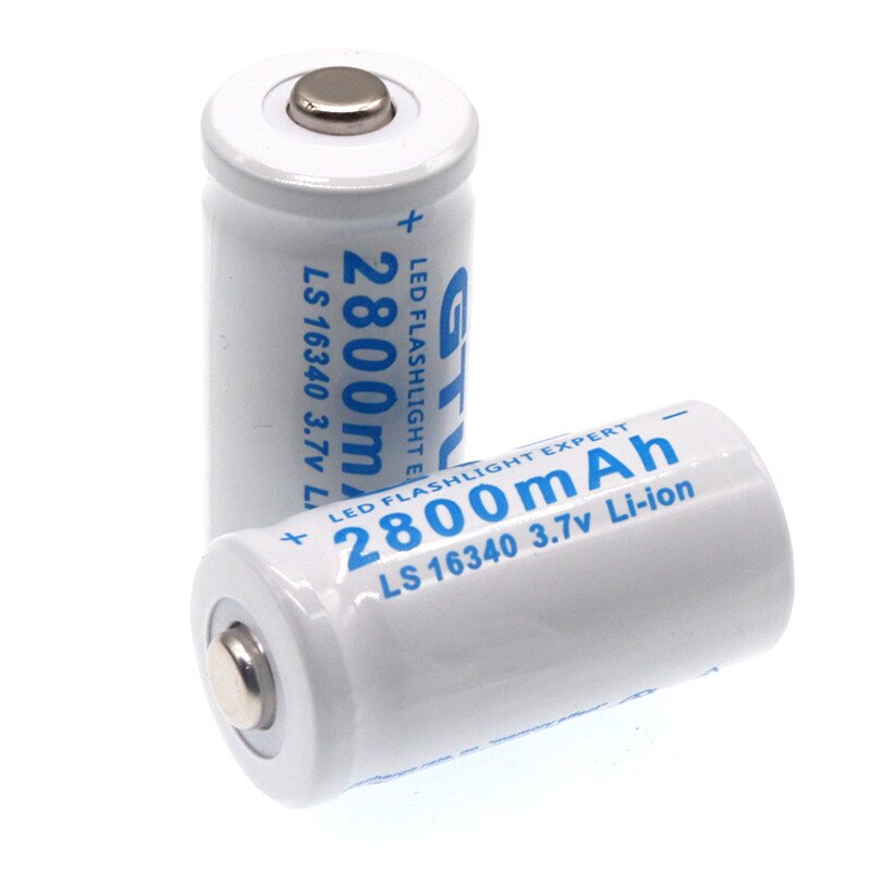 2800 Mah Oplaadbare Li-Ion 16340 Batterij Universalbc Led Zaklamp Expert 2800 Mah Ls 16340 3.7V Li-Ion Paarse Kleur