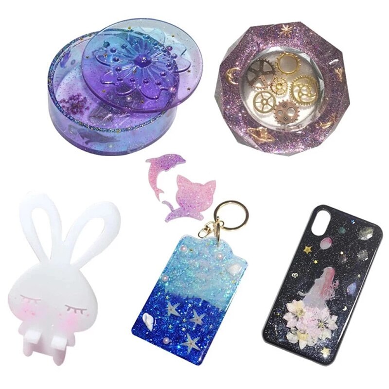 Jewelry Making Resin Epoxy 1:1 AB Crystal Glue High Adhesive Solvent Resistance Anti-yellow Accessories Tool Transparent C66