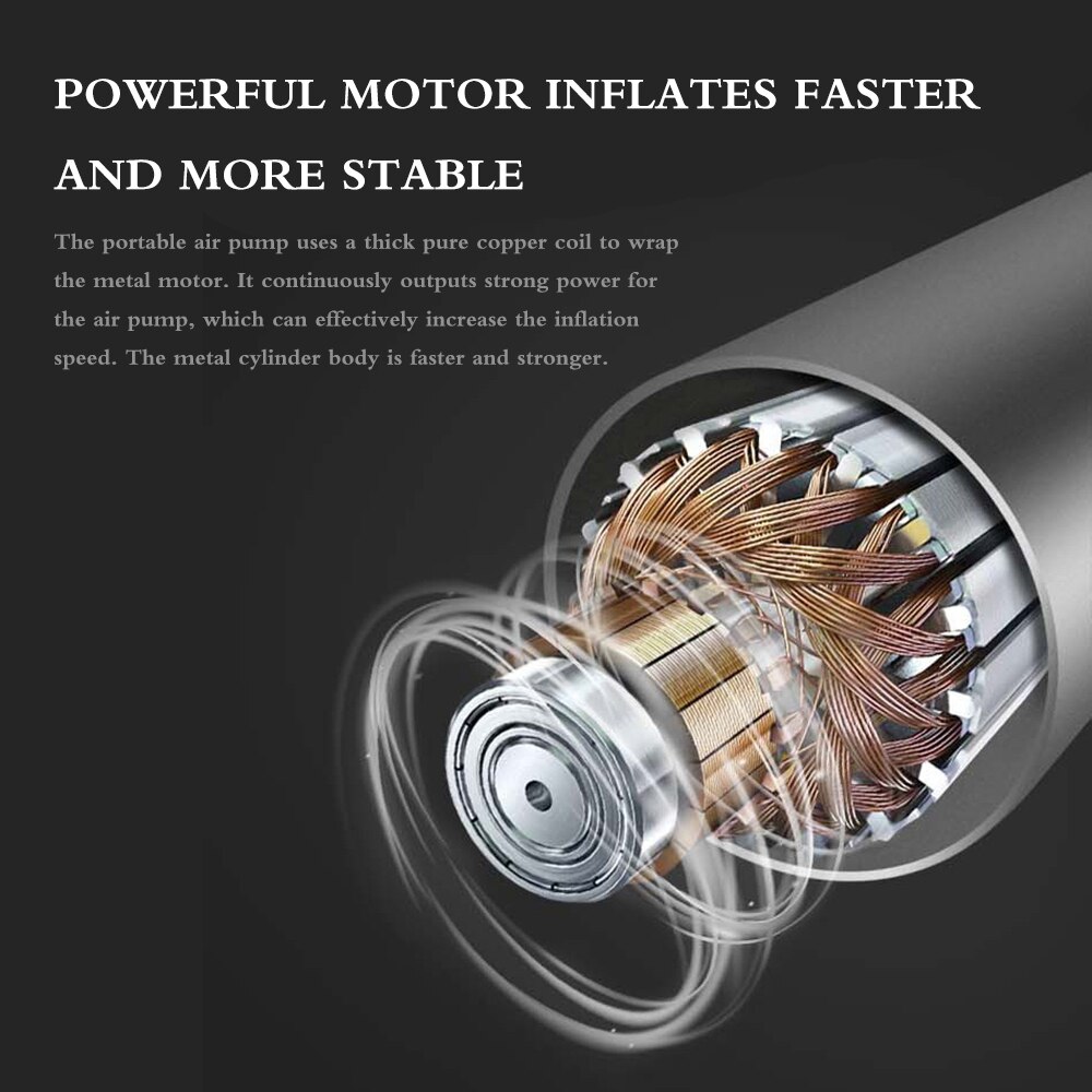 Mini Car Electric Tire Inflator Pump Car Motorcycle Portable Compact Car Air Compressor Pump Auto High Pressure Pump