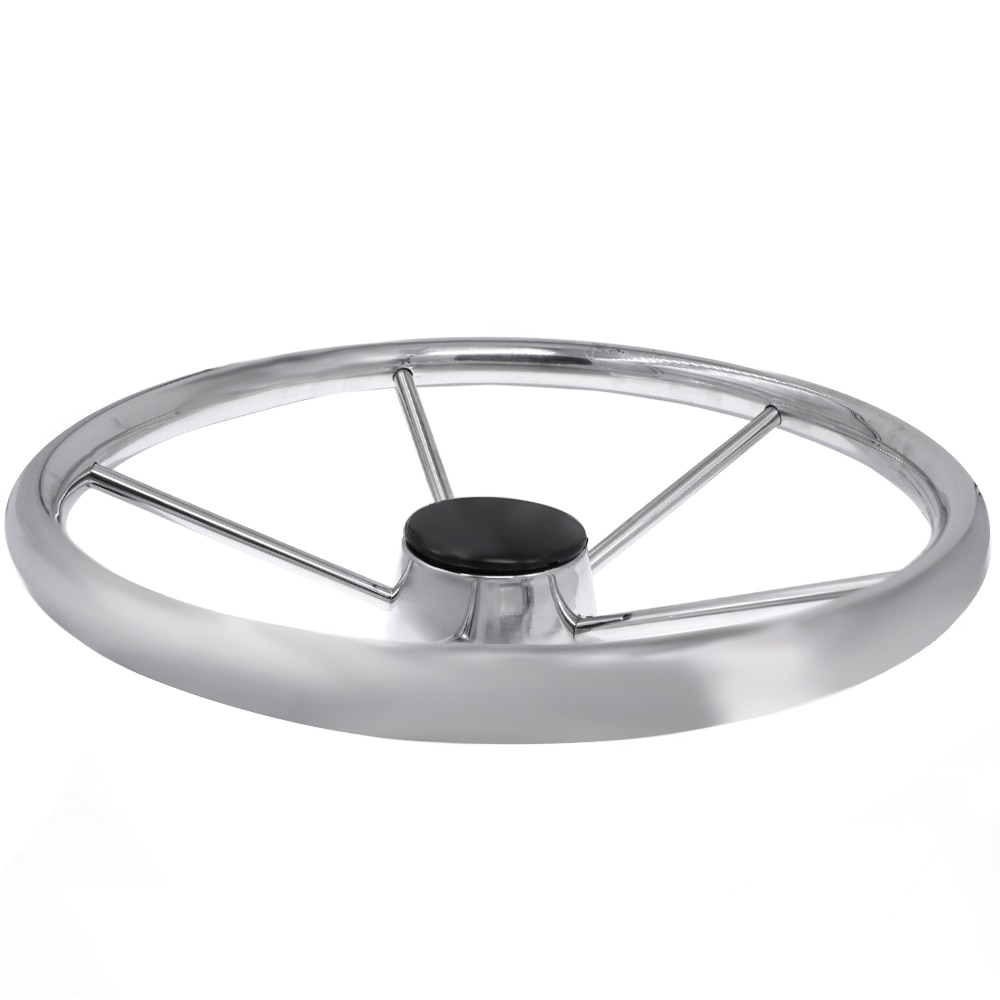 Boat accessories marine 11'' Boat Stainless Steel 5 Spokes Steering Wheel 280mm Dia for Marine Yacht