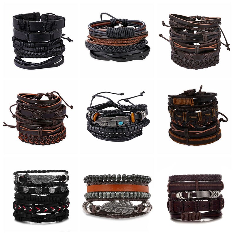 17IF bracelet homme men bracelet bracelet cuir homme bijou homme lot bracelet bracelet tissu bracelet corde bracelet