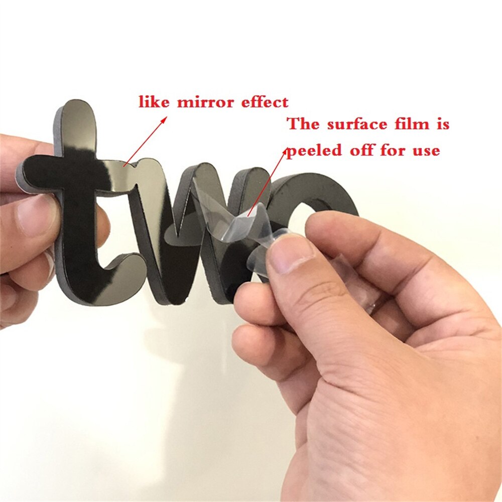 3D Acrylic Digital Deer Wall Clock Roman Numerals Large Round Wall Clock DIY Self Adhesive Living Room Clocks Stickers