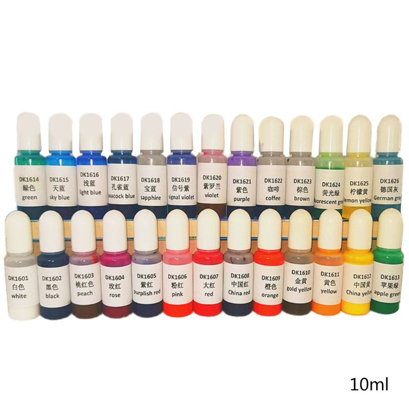 26 Kleuren Epoxy Pigment Uv Hars Coloring Dye Vloeibare Kleurstof Glitter Vullingen 1XCB