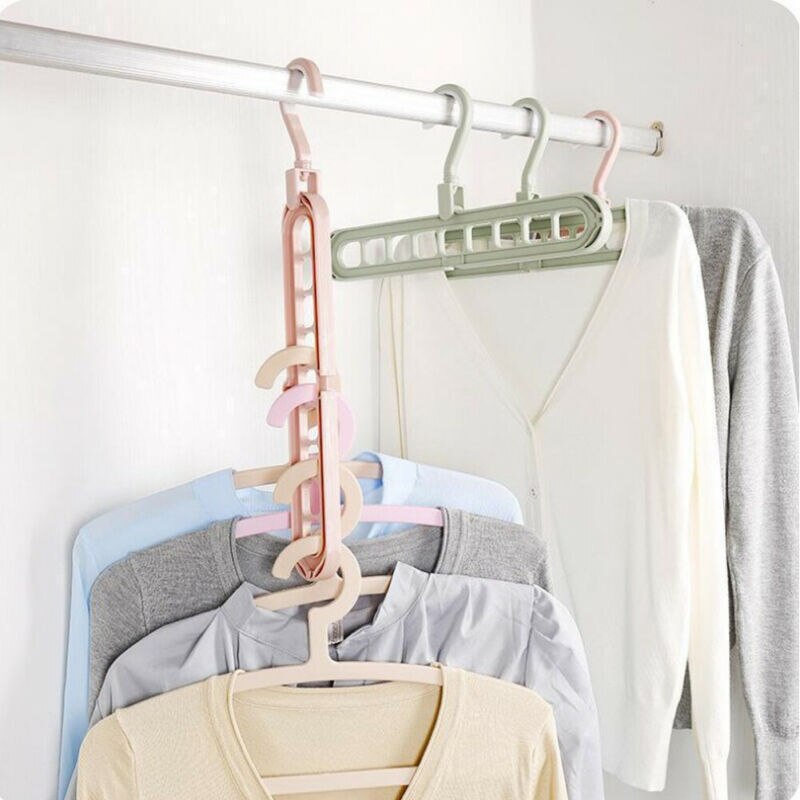Clothes Pole Multi-Port Support Circle Clothes Hanger Clothes Drying Rack Multifunction Clothes Closet Organize Hook