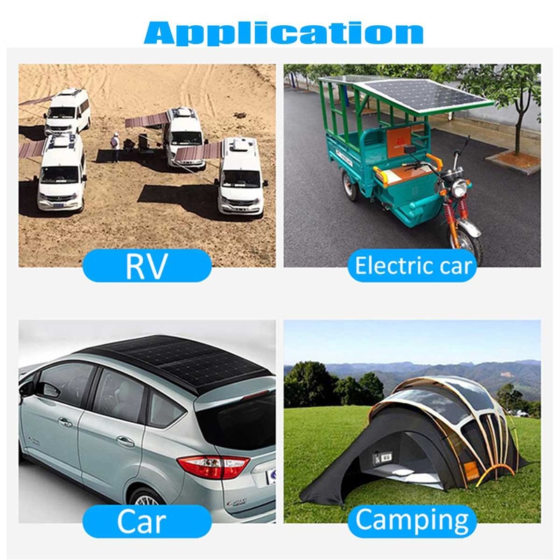 12V 180W Solar Panel Kit 2 USB Port Off Grid Monocrystalline Module LCD Display With 10-60A Solar Charge Controller