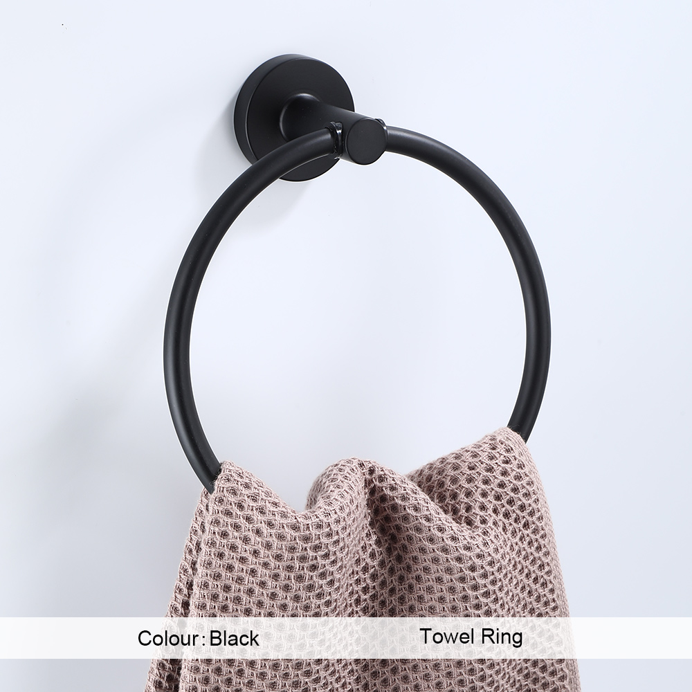 Gancho de anillo para toalla de baño, accesorios de Hardware, soporte de almacenamiento, soporte para toalla de mano de acero inoxidable 304, colgador de toalla redondo moderno: YELLOW
