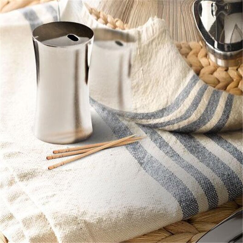Stainless Steel Retractable Automatic Toothpick Dispenser Holder Container Home