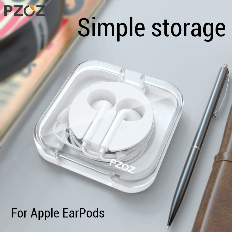 PZOZ Oortelefoon Cases Voor Apple EarPods vast Oortelefoon Hoofdtelefoon Accessoires Opslag Draagtas Hard Bag Box Case Voor EarPod