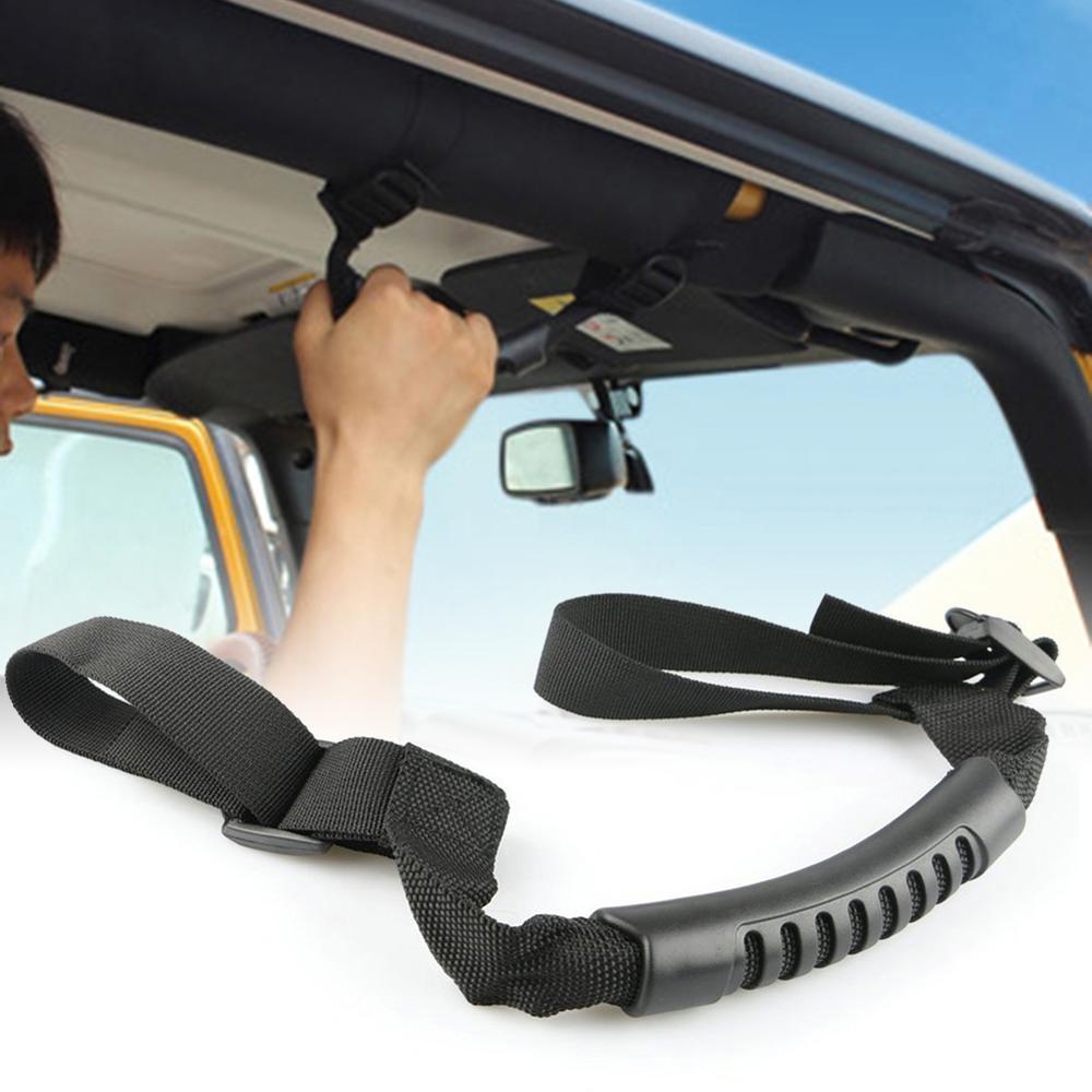 Coche de la barra de la manija marco modificado coge agarre techo tirador de puerta cuerda Anti-slip para Jeep Wrangler 1987 YJ TJ LJ JK JL