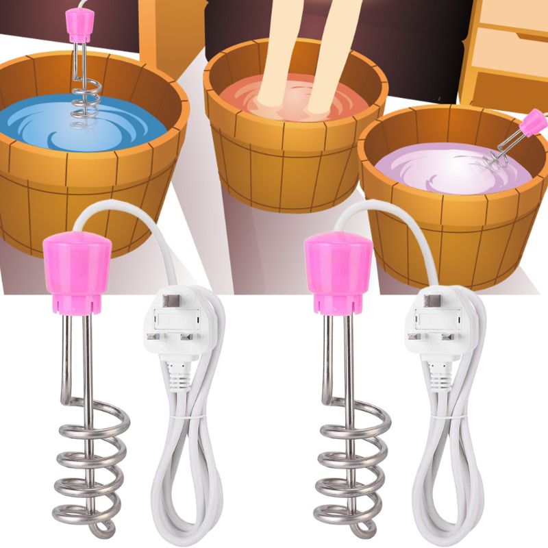 Calentador de agua flotante eléctrico en espiral, calentador de elemento calefactor portátil para bañera, piscina, artículo