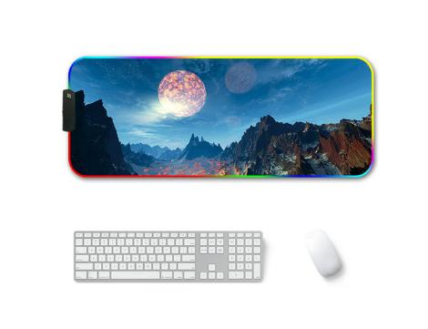 Grand tapis de souris RGB lumineux 7 couleurs LED, parfait pour PC de bureau, ordinateur portable, jeu Gamer: 900x400x3mm c