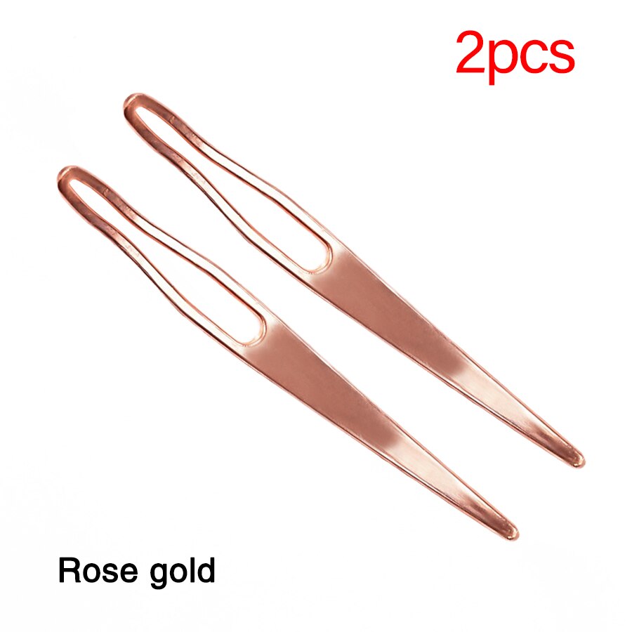 Leeons 2Pcs Dreadlock Interlocking Needles Craft Dreadlocks Crochet Sisterlock Wig Needle Locs Crochet Dreads Interlocking Tool: 2pcs-rose gold