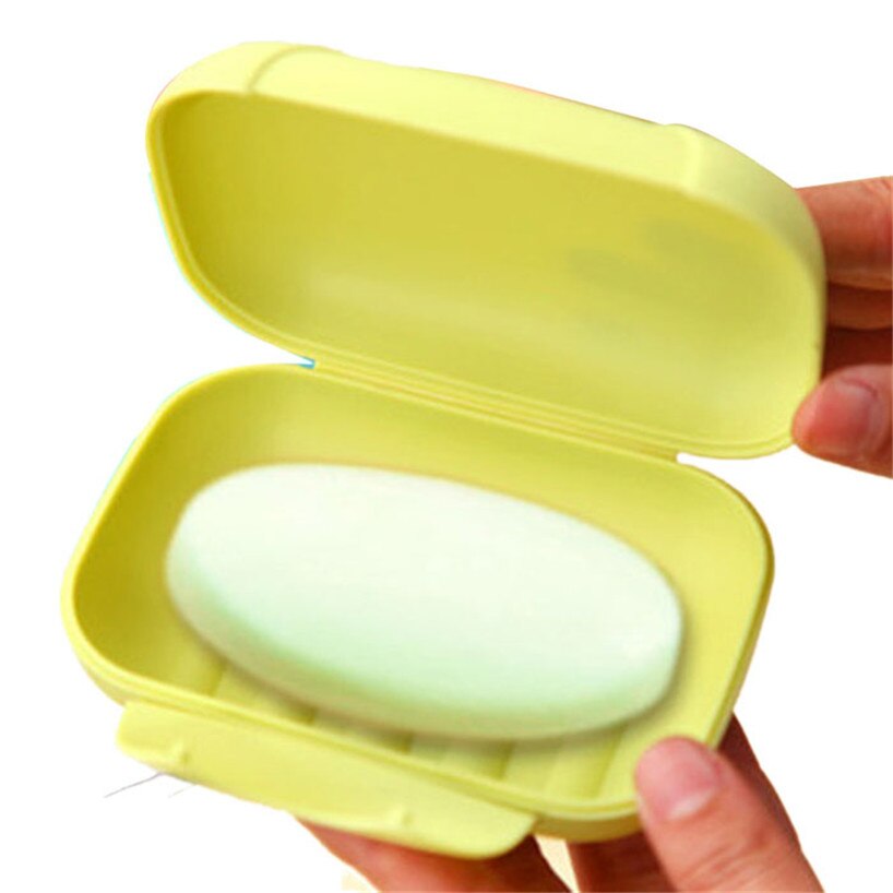 Jabonera portátil de plástico para baño, recipiente de almacenamiento para ducha, viaje, senderismo, dispensador de jabón, estante, novedad
