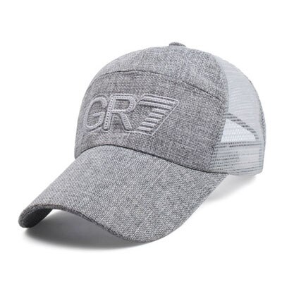 Stijl lente mesh snapback brief baseball pet snel drogende zomer zonnehoed ademende chapeu casual mesh: Grijs  gr7