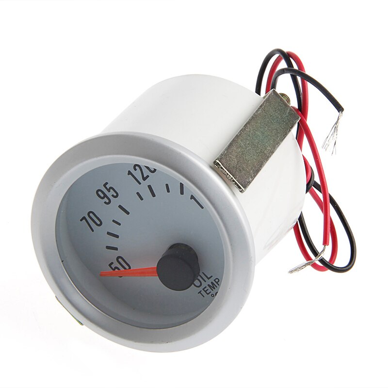 1 Set Elektrische Olie Temp Temperatuurmeter Celsius Pointer Blauwe LED Meter 50-150 Graden