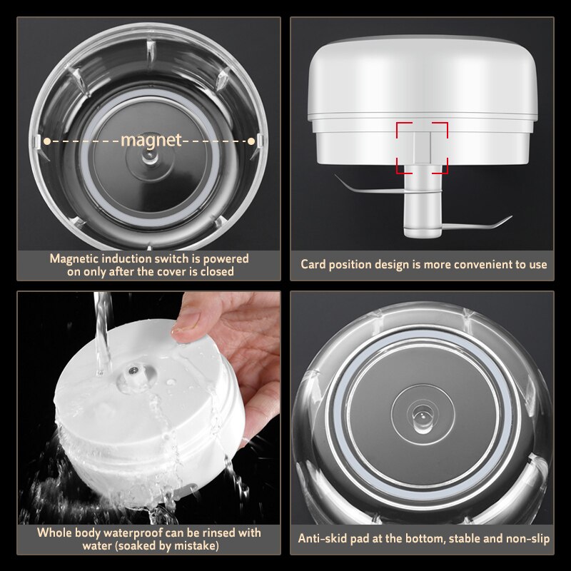 100/250/300ml Mini Electric Garlic Masher USB Charging Vegetable Garlic Press Wireless Smart Electric Kitchen Food Meat Chopper