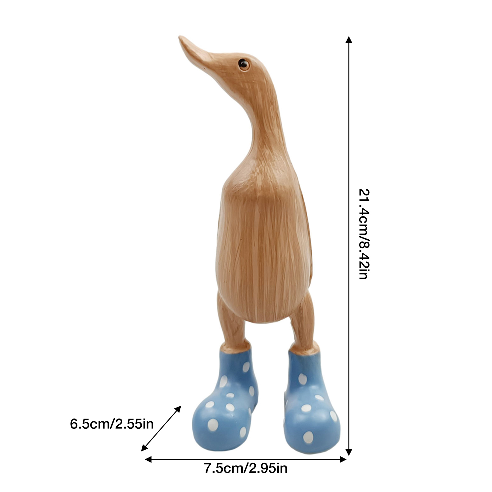 Duck Sculpture With Rain Boots | Spotted Wellies Boots Resin Duck Figurine | Duck Statue With Boots Garden Decor For Party Yard