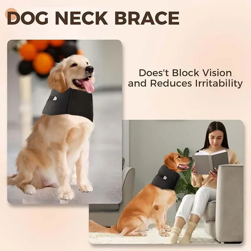 Dog Neck Brace Pet Dog Collar Anti-Lick Sprain Neck Head Cover Post-Op Neck Breathable Support Collar Dog Accessories