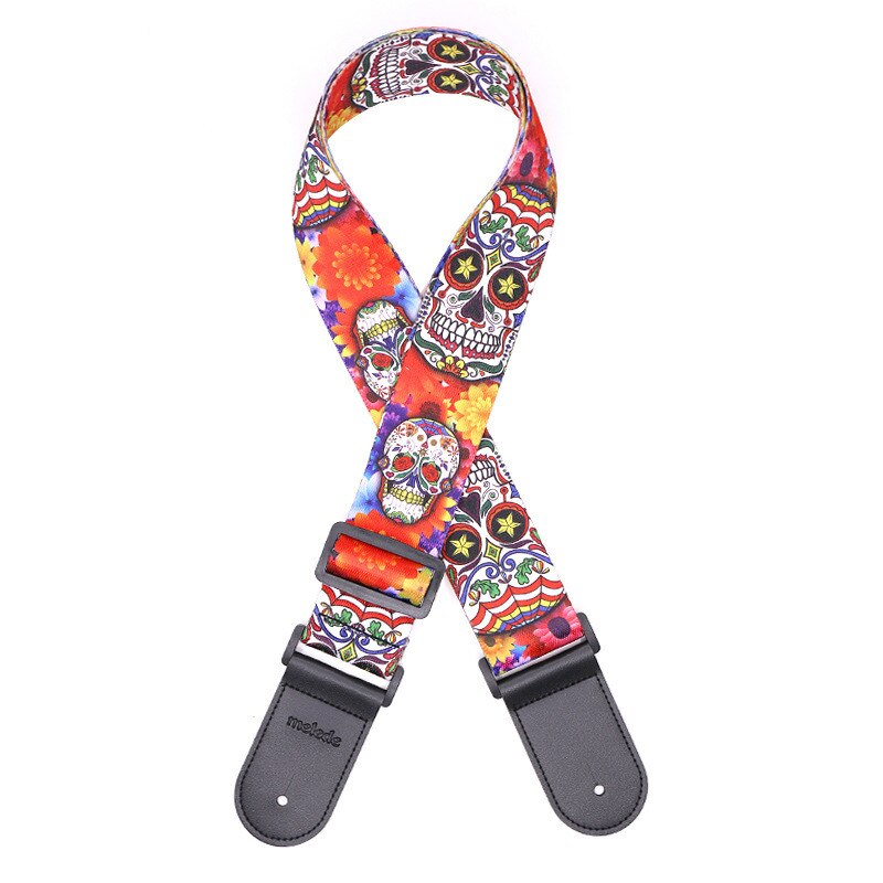 Foreign Trade Electric Guitar Strap Rock Guitar Player Special Skull Color Cool Bass Strap 5*150CM