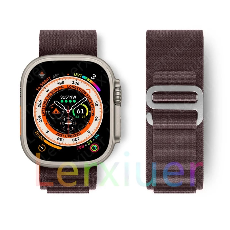 Bracelet de montre pour apple montre Ultra 2 bande 49mm 45mm 44mm 40mm 41mm 38 bracelet alpin Nylon série iwatch 6 7 8 9 se 44mm
