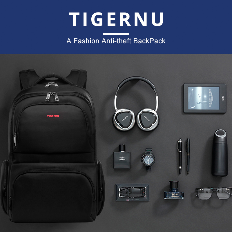 Tigernu-mochila impermeable para ordenador portátil de 15,6 pulgadas, morral escolar para adolescentes y niñas