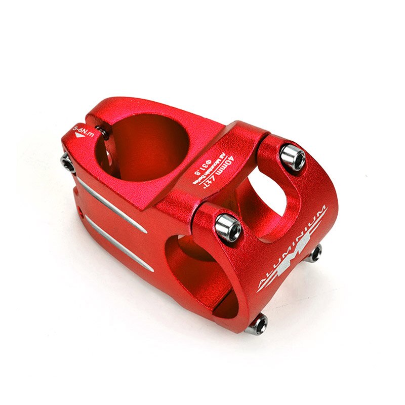 31.8 regulowana kierownica rowerowa pionowa kierownica ze stopu aluminium pionowy krótki podnośnik kierownicy naprawiono koło rowerowe kierownicy: czerwony