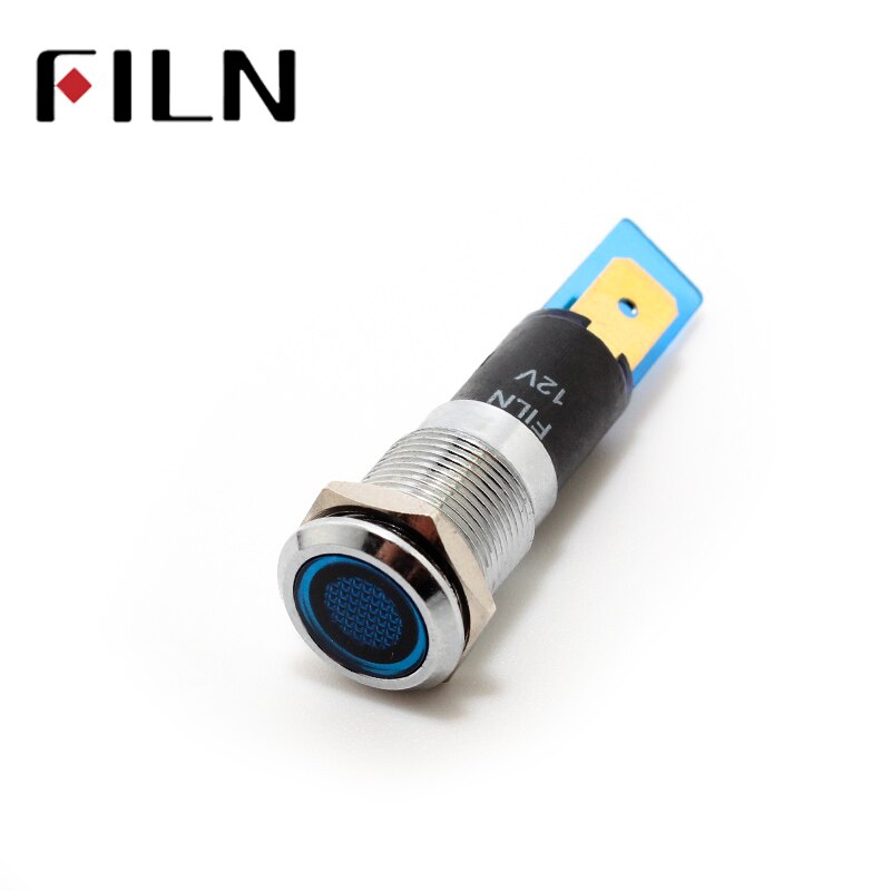 FILN FL1M-12FJ-1 mini metal red yellow green 6v 48v 110v 220v 12v pilot lamp with pins