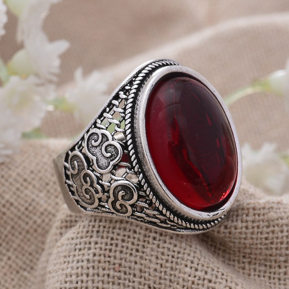 30% Verzilverd Luxe Natuurlijke Granaat Steen Dames Persoonlijkheid Ringen Originele Sieraden Voor Vrouwen Beste Cadeaus