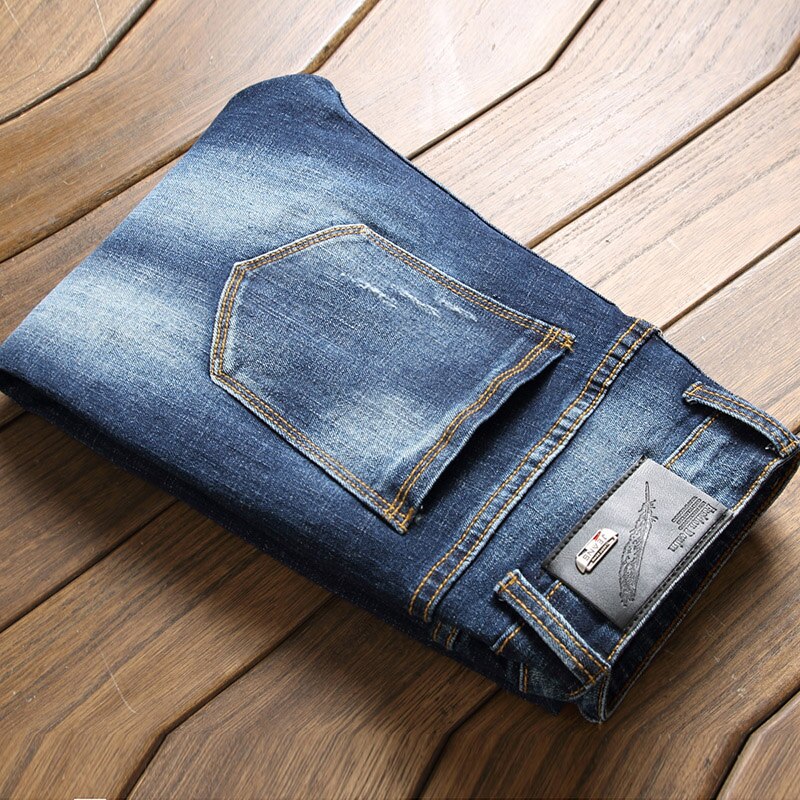 Pantalones vaqueros rasgados para hombre, Jeans rasgados azules a la , con grafiti de tinta contra salpicaduras, ajuste Regular, elásticos, de ,