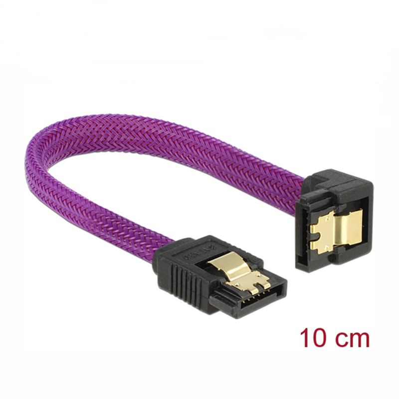 SATA 3.0 7 danych 6 Gb/s kabel, strąk kątem pionowo w dół SSD kabel dysku twardego HDD kabel robić transmisji danych z kolorowe nylonowy rękaw kabel