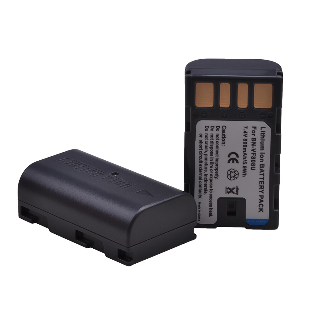 BN-VF808 BN-VF808U BN VF808 Battery for JVC BN-VF823 VF823U VF815 GZ-HD7 GZ-MG575 GZ-MG555 GR-D750 GR-D760 GR-D740 GZ-MG255.: 2 Battery
