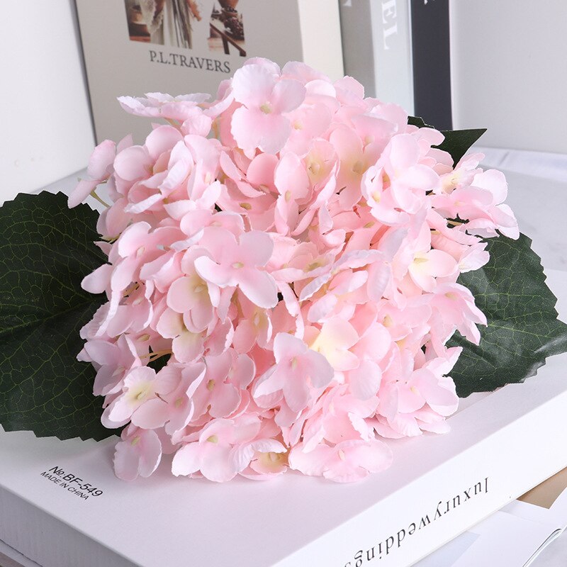 Artificial Silk Hydrangea Wedding Decoration Holding Flowers Single Hydrangea Flower Arrangement Accessories Diy Christmas Home: Light Pink