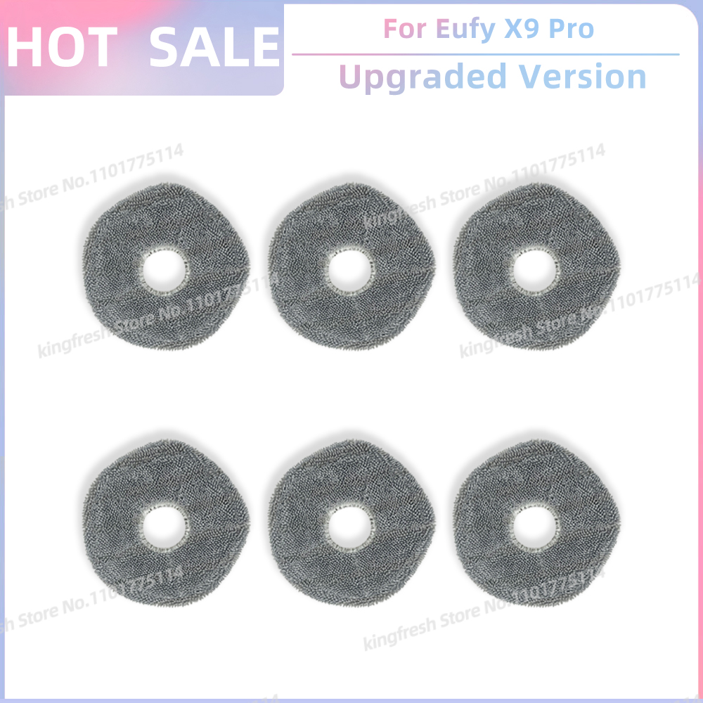 Compatible For Eufy X9 Pro Robot Vacuum Replacement Parts Main Roller Side Brush Hepa Filter Mop Cloth Pad Accessories: Red
