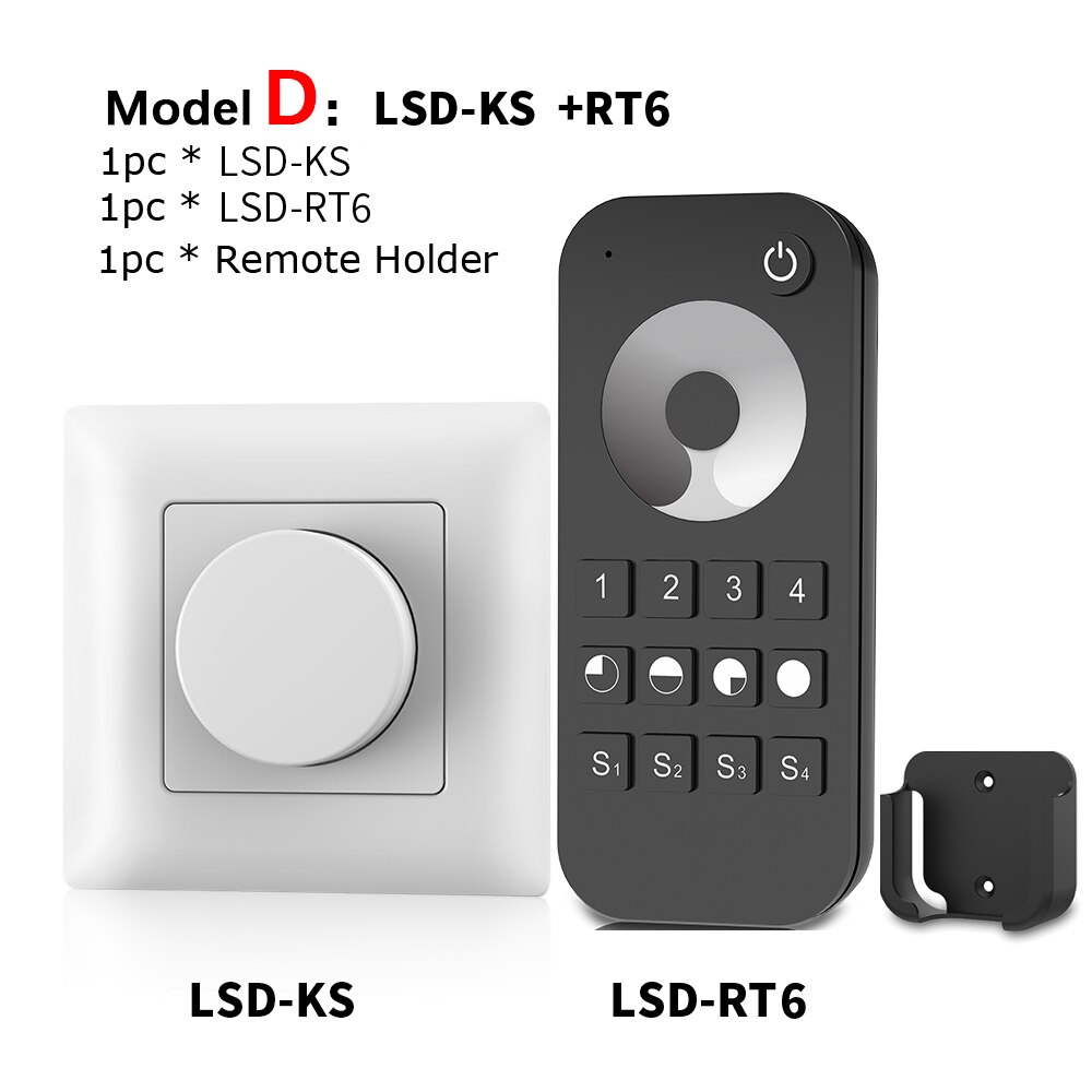 220v led dimmer 230v 110v trådløs ac triac dimmer led 220v bryter med 2.4g fjernkontroller for led pære lamper: Modell d