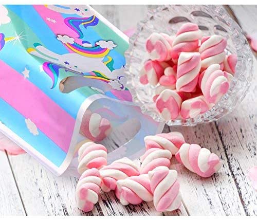 Lvcky 40- pack eenhoornzakjes, traktatiezakjes voor verjaardagen, babyshowers, feestjes en evenementen