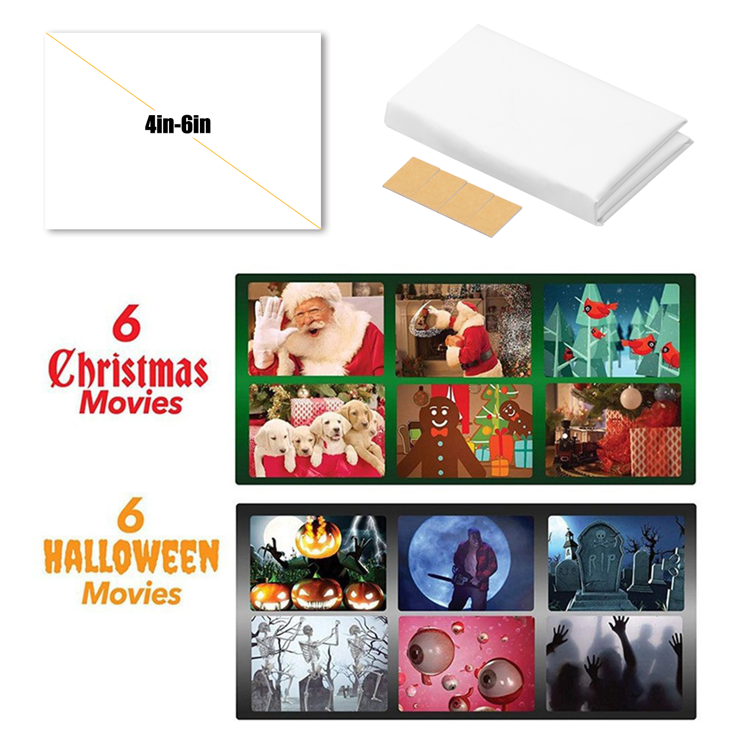 Semi-Translucent Curtain Rear Projection Screen with the Size of 4ft x 6ft Curtain