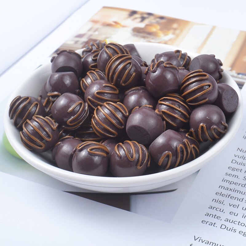 8 st/paket slime gör-det-själv-tillbehör leksaker harts chokladboll slimetillbehör fyllmedel för fluffig klar kristall