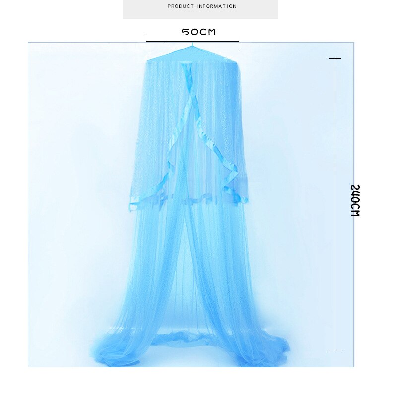 Babybedhemel koepelbedhemel hangend gaas blauwe prinses babyhemel klamboe decoratie kamerbedovertrek gordijn voor baby