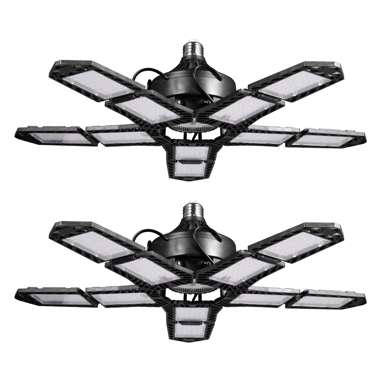 100w 180w LED Garage Light 5 Leaf Deformation Fan Ceiling Light E26 Industrial Lamp For Workshop Warehouse 85-265V