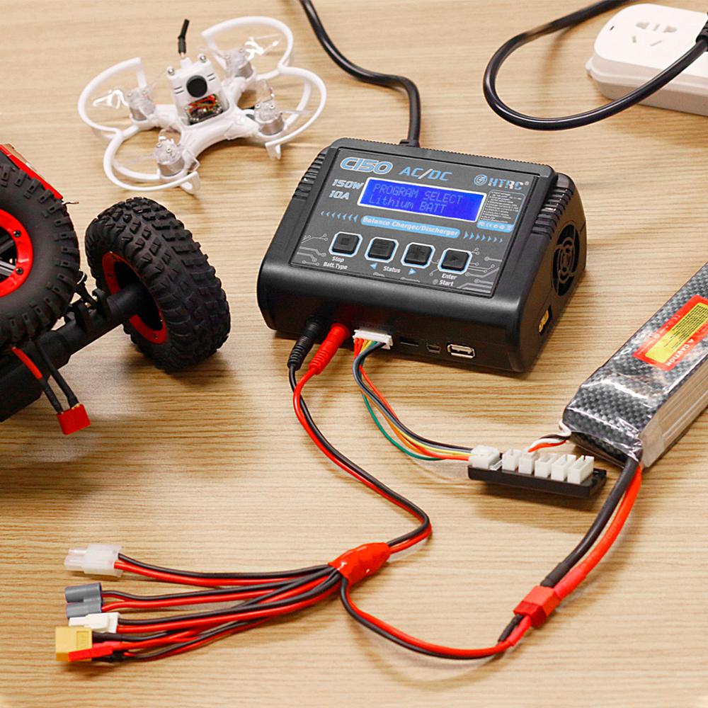 HTRC C150 150W 10A lipo ladegerät AC/DC RC Batterie Smart für LiPo LiHV Leben Lilon NiCd NiMh pb batterie entlader Balance Ladegerät