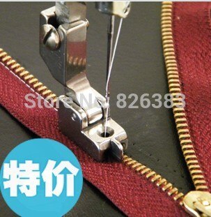 1 naaivoet voor industriële naaimachine onderdeel, JUKI DDL-5550, 8700, 555 ONZICHTBARE RITS VOETEN MET CENTER GIDS