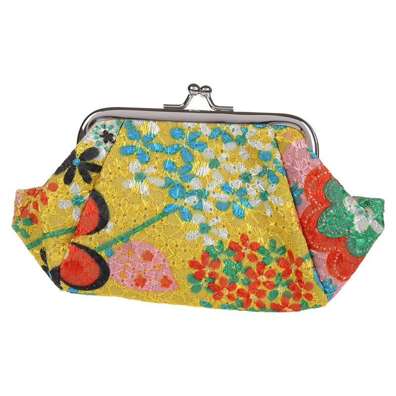 Dames schattige portemonnee sleutels portemonnee munt portemonnee: Geel