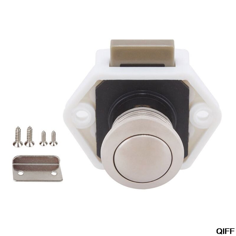 Diameter 20mm Camper Car Push Lock RV Caravan Boat Drawer Latch Button Locks For Furniture Hardware: 7HH801737-W