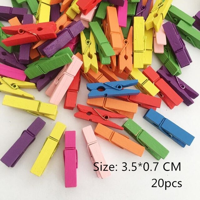 Grille murale en fer pour Photo, panneau en fil métallique, panneau en maille, cadre d'affichage de Photo, décoration murale de maison, étagère en métal pour cartes postales, support de bricolage: 20pcs mix color clip